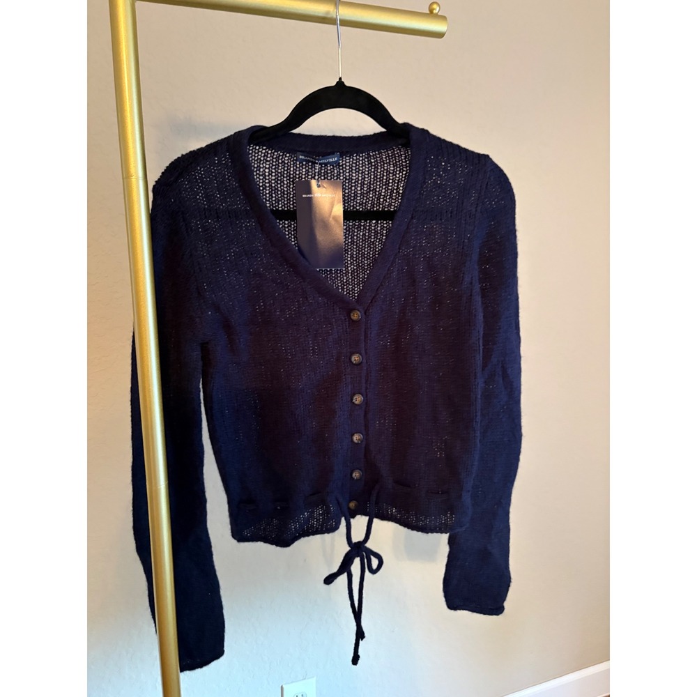 Brandy Melville NWT Grey Mohair Wool Blend Open Knit Cardigan One Size Coquette